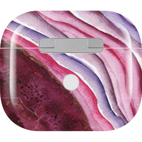 Plum Watercolor Geode Apple AirPods (3rd Gen 2021) Skin