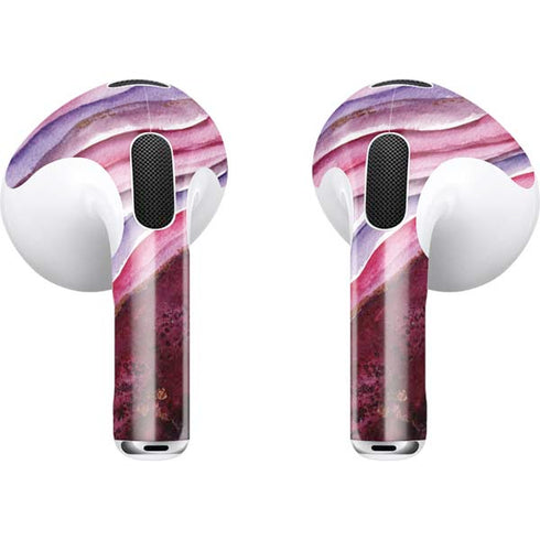 Plum Watercolor Geode Apple AirPods (3rd Gen 2021) Skin