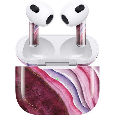 Plum Watercolor Geode Apple AirPods (3rd Gen 2021) Skin