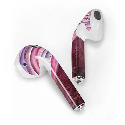Plum Watercolor Geode Apple AirPods Skin