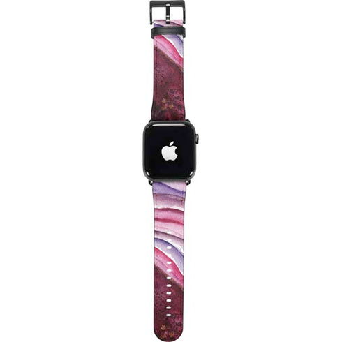 Plum Watercolor Geode Apple Watch Band 42-44mm