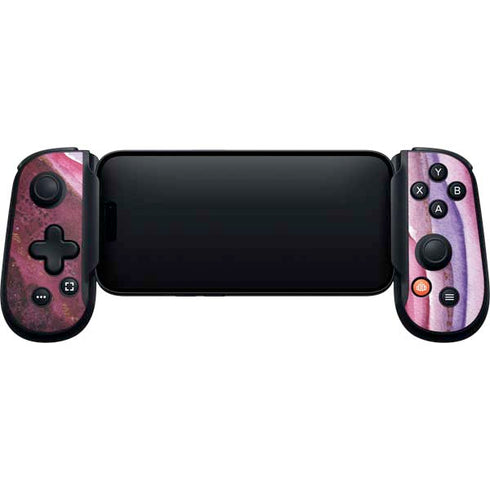 Plum Watercolor Geode Backbone One for iPhone Game Controller Skin