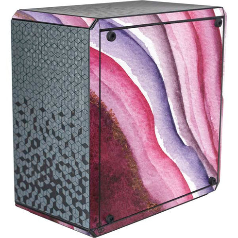 Plum Watercolor Geode Cooler Master MasterBox Q300L Mini Tower Skin