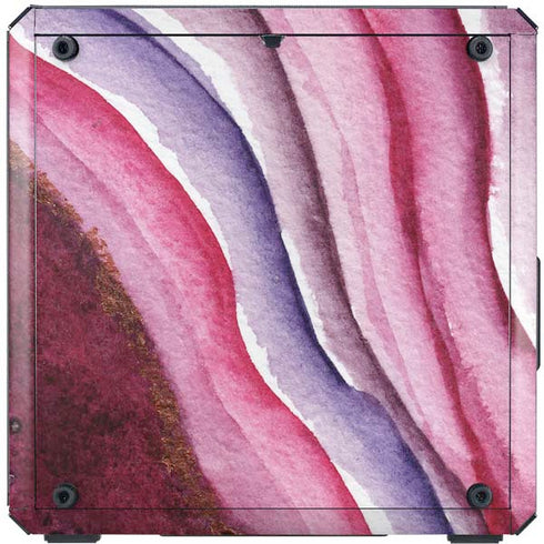 Plum Watercolor Geode Cooler Master MasterBox Q300L Mini Tower Skin