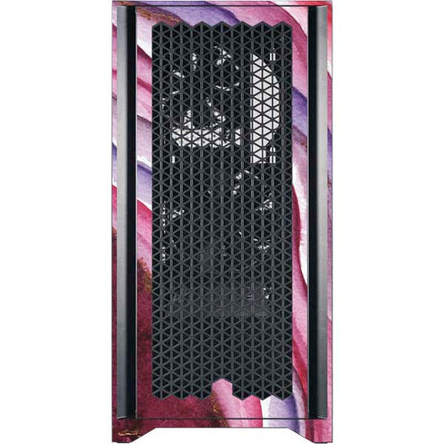 Plum Watercolor Geode Corsair 4000D Tempered Glass Mid-Tower ATX Case Skin