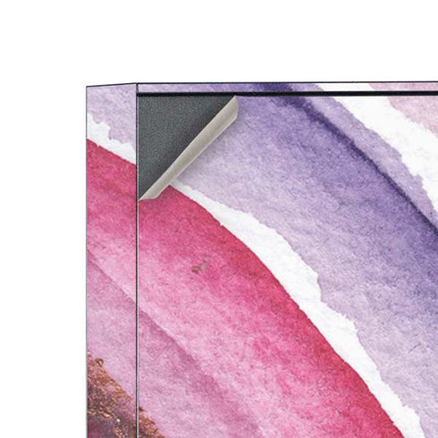 Plum Watercolor Geode Corsair 4000D Tempered Glass Mid-Tower ATX Case Skin