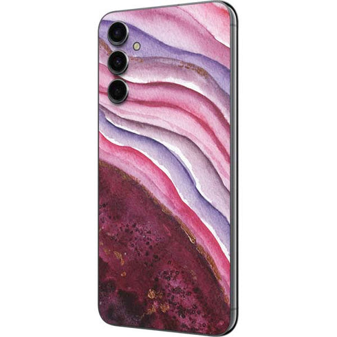 Plum Watercolor Geode Galaxy A14 5G Skin