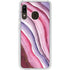 Plum Watercolor Geode Galaxy A20 Clear Case
