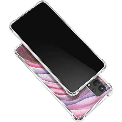 Plum Watercolor Geode Galaxy A32 5G Clear Case