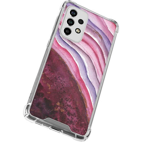 Plum Watercolor Geode Galaxy A53 5G Clear Case