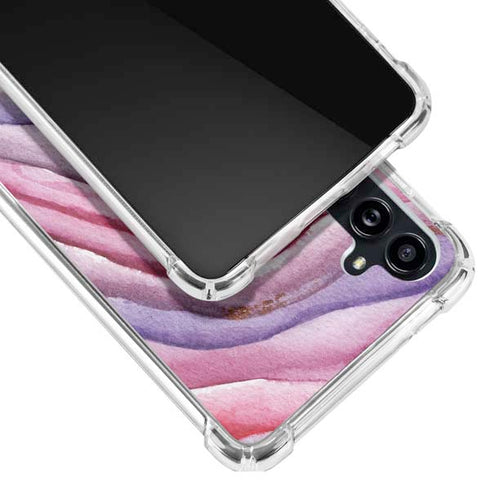 Plum Watercolor Geode Galaxy A54 5G Clear Case