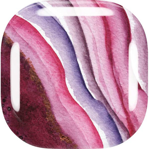Plum Watercolor Geode Galaxy Buds Live Skin