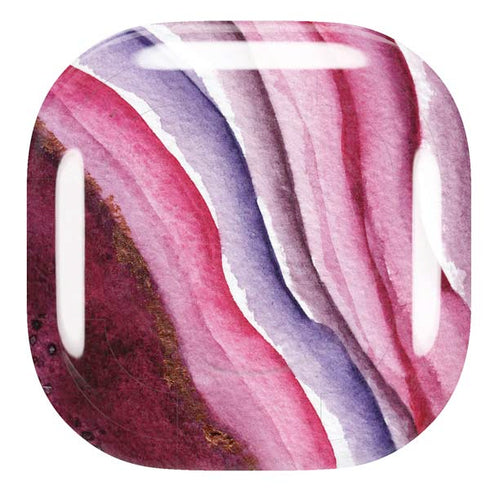 Plum Watercolor Geode Galaxy Buds Pro Skin