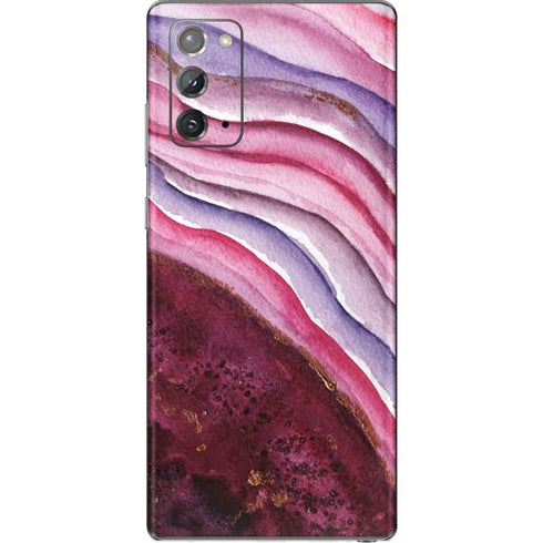 Plum Watercolor Geode Galaxy Note20 5G Skin