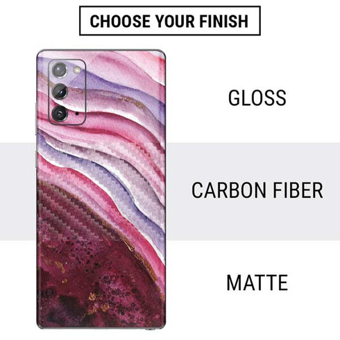 Plum Watercolor Geode Galaxy Note20 5G Skin