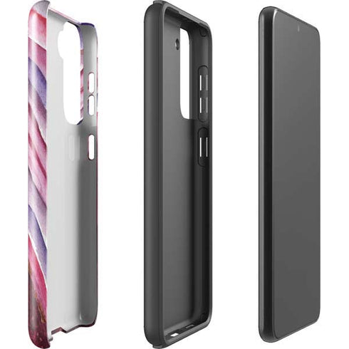 Plum Watercolor Geode Galaxy S21 FE Pro Case