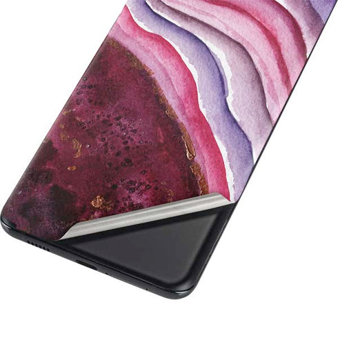 Plum Watercolor Geode Galaxy S21 Ultra 5G Skin
