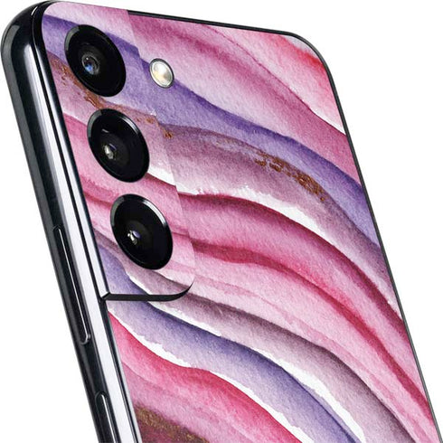 Plum Watercolor Geode Galaxy S22 Skin