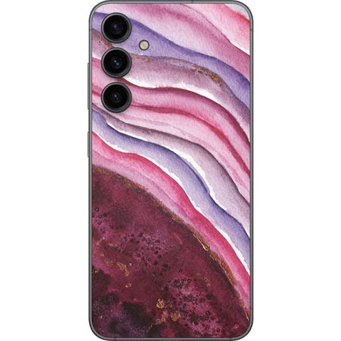 Plum Watercolor Geode Galaxy S23 FE Skin