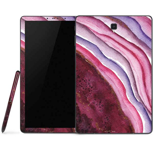 Plum Watercolor Geode Samsung Galaxy Tab Skin