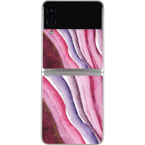 Plum Watercolor Geode Galaxy Z Flip4 5G Skin