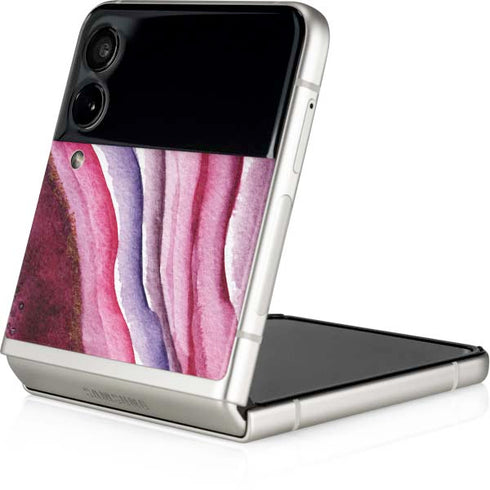 Plum Watercolor Geode Galaxy Z Flip4 5G Skin