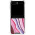 Plum Watercolor Geode Galaxy Z Flip5 5G Clear Case