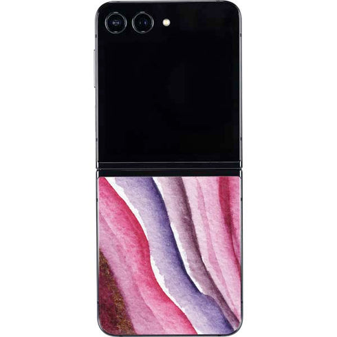 Plum Watercolor Geode Galaxy Z Flip5 5G Skin