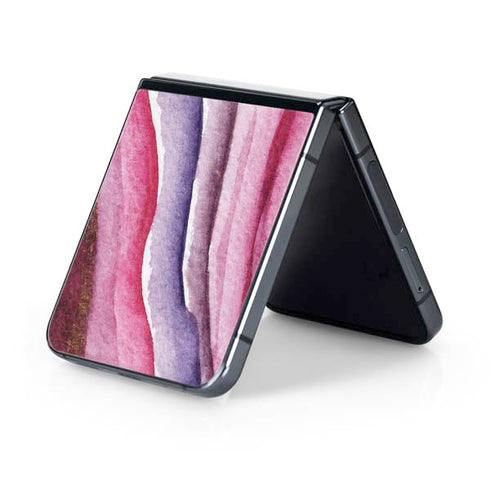 Plum Watercolor Geode Galaxy Z Flip5 5G Skin