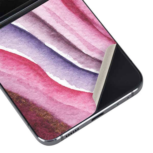Plum Watercolor Geode Galaxy Z Flip5 5G Skin