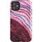 Plum Watercolor Geode iPhone 11 Impact Case