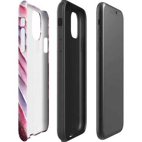 Plum Watercolor Geode iPhone 11 Impact Case