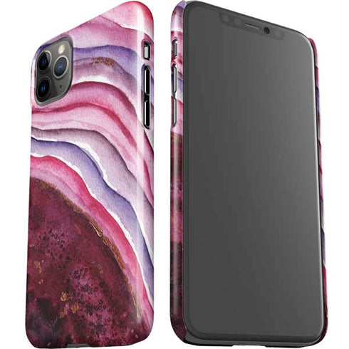 Plum Watercolor Geode iPhone 11 Pro Max Lite Case