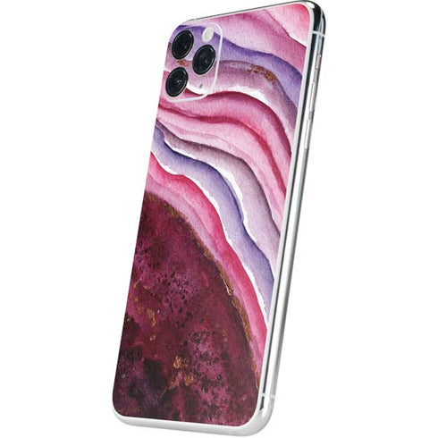 Plum Watercolor Geode iPhone 11 Pro Max Skin