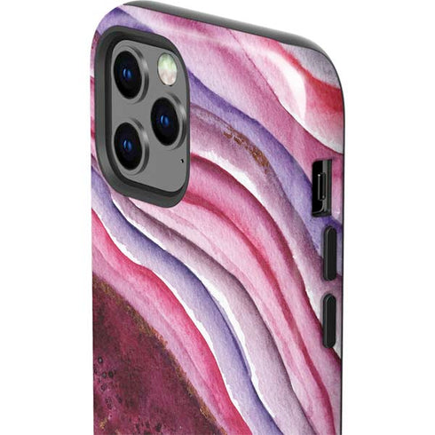 Plum Watercolor Geode iPhone 12 Pro Max Impact Case