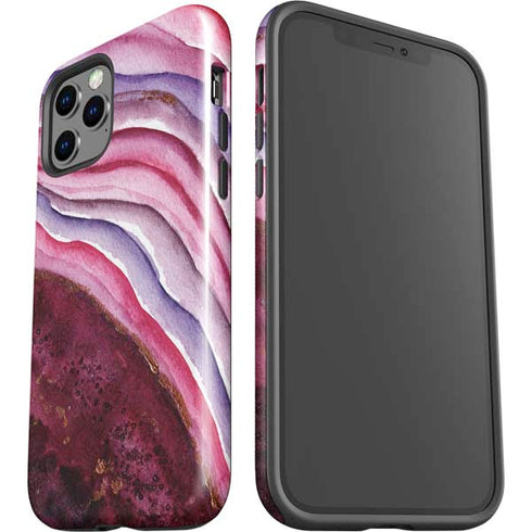 Plum Watercolor Geode iPhone 12 Pro Max Impact Case