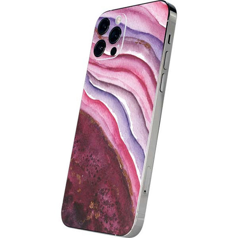 Plum Watercolor Geode iPhone 12 Pro Max Skin