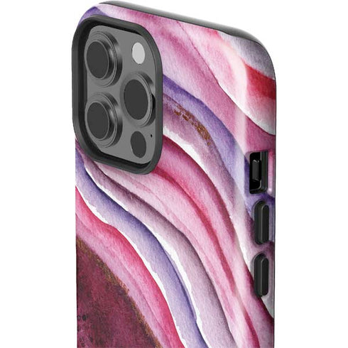 Plum Watercolor Geode iPhone 13 Pro Max Impact Case
