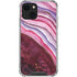 Plum Watercolor Geode iPhone 14 Plus Clear Case