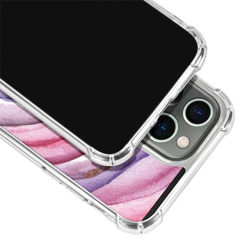 Plum Watercolor Geode iPhone 14 Pro Clear Case