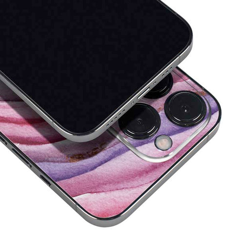 Plum Watercolor Geode iPhone 14 Pro Max Skin