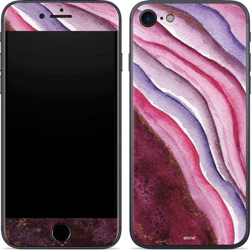 Plum Watercolor Geode iPhone 7 Skin
