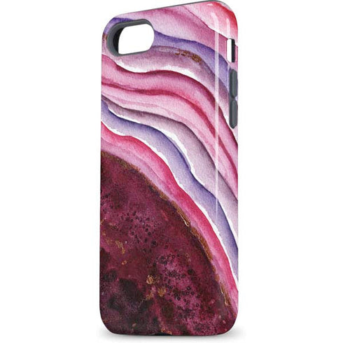 Plum Watercolor Geode iPhone 8 Pro Case