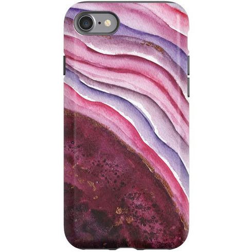 Plum Watercolor Geode iPhone SE (2nd & 3rd Gen) Pro Case
