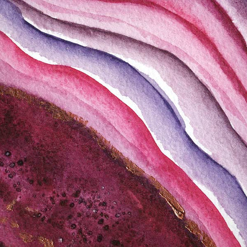Plum Watercolor Geode iPhone XS Max Skin