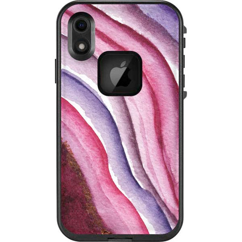 Plum Watercolor Geode LifeProof Fre iPhone Skin