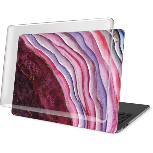 Plum Watercolor Geode MacBook Pro 16in (2019-20) Case plus Skin