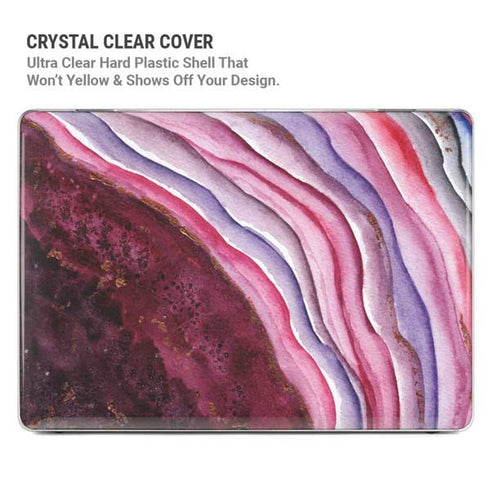 Plum Watercolor Geode MacBook Pro 16in (2021-25) Case plus Skin