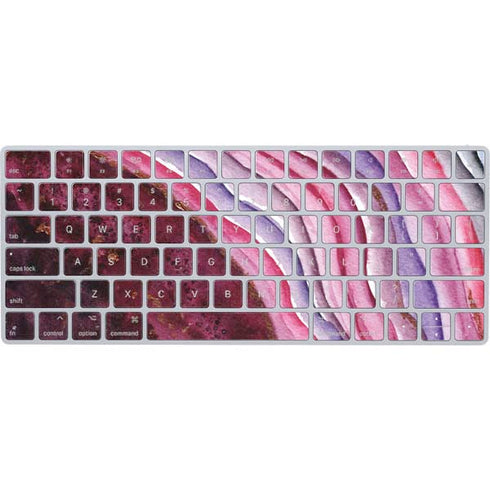 Plum Watercolor Geode Magic Keyboard Skin