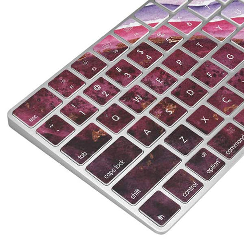 Plum Watercolor Geode Magic Keyboard Skin